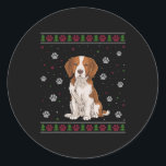 Adesivo Redondo Brittany Spaniel Christmas Sweet Xmas Animal<br><div class="desc">Brittany Spaniel Christmas Sweet Xmas Pet Animal Dog Lover</div>