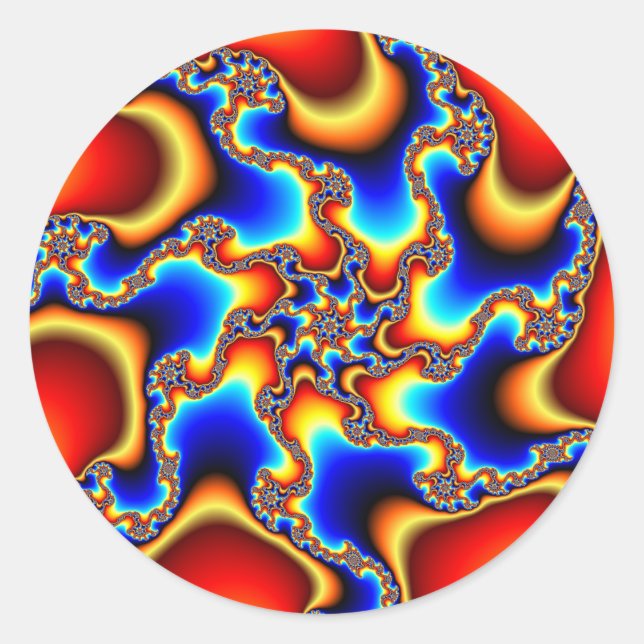 Adesivo Redondo Brittle - Fractal (Frente)