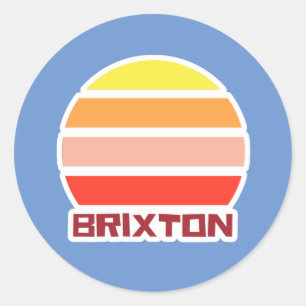 Adesivo Redondo Brixton London Vintage Sunset Sticker