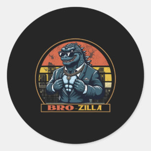 Adesivo Redondo Bro Brozilla Strong Brother Surus Matando