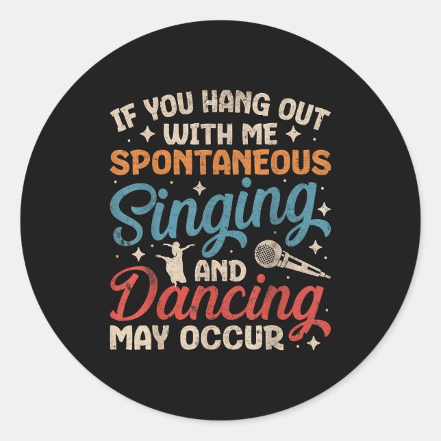 Adesivo Redondo Broadway Musical Theater Nerd Theatre Geek Drama L (Frente)