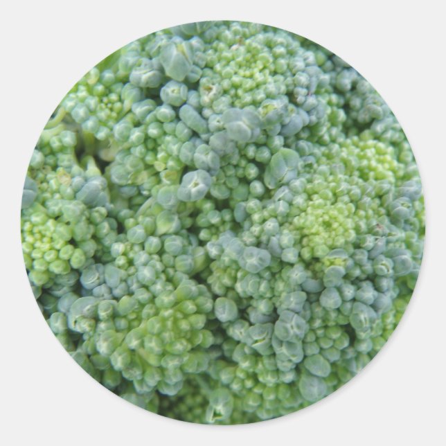 Adesivo Redondo Broccoli Macro Stickers (Frente)
