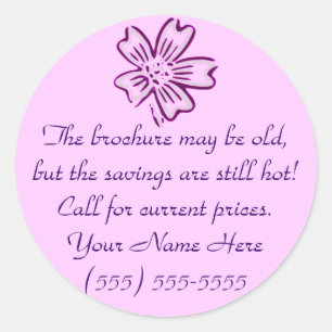 Adesivo Redondo Brochura Antiga, preços quentes