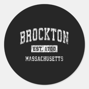 Adesivo Redondo Brockton Massachusetts Mãe Estabelecida Esporte