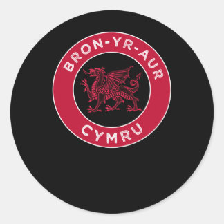Adesivo Redondo Bron-yr-aur Welsh Place Names Cymru Sticker