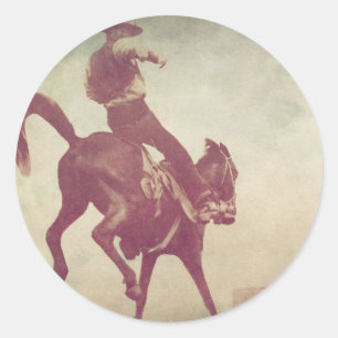 Adesivo Redondo Bronco Bucking