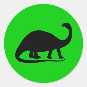 Adesivo Redondo Brontosaurus Sticker