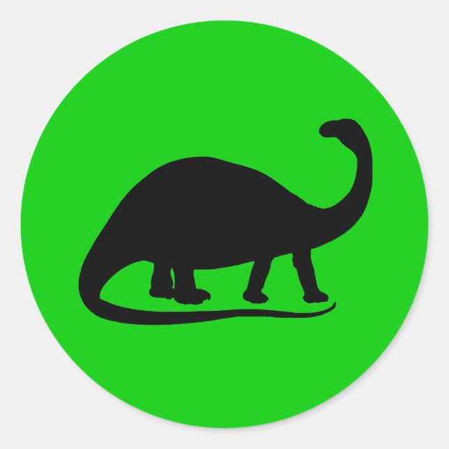 Adesivo Redondo Brontosaurus Sticker (Frente)