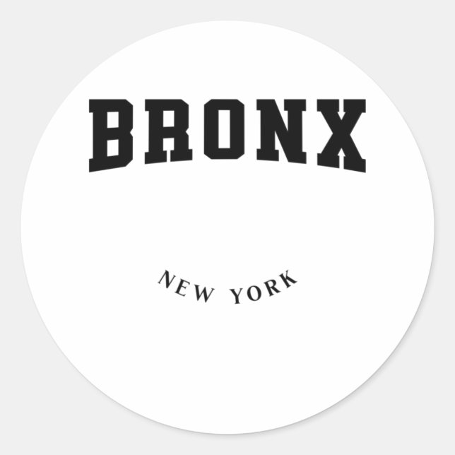 Adesivo Redondo Bronx New York Black (Frente)