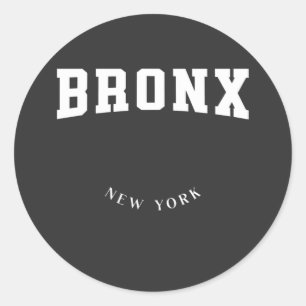 Adesivo Redondo Bronx New York White