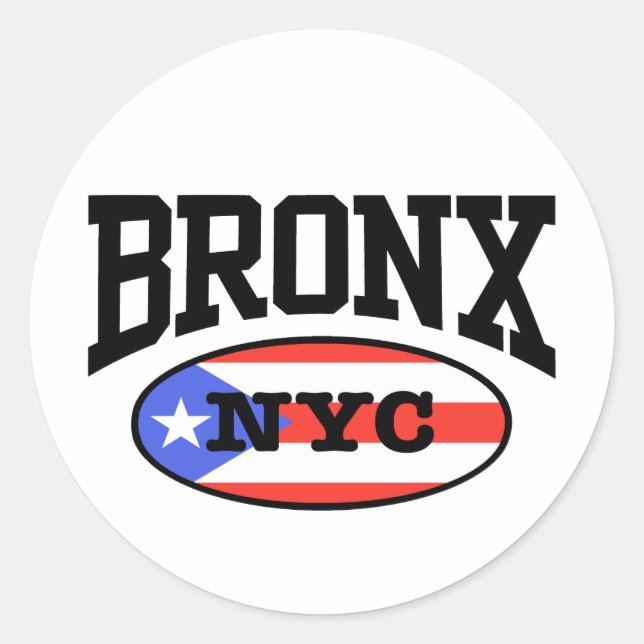 Adesivo Redondo Bronx Puerto Rican (Frente)