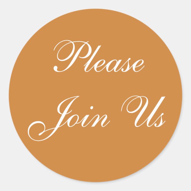 Adesivo Redondo Bronze de Convite Personalizável (Frente)