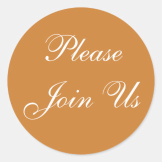 Adesivo Redondo Bronze de Convite Personalizável