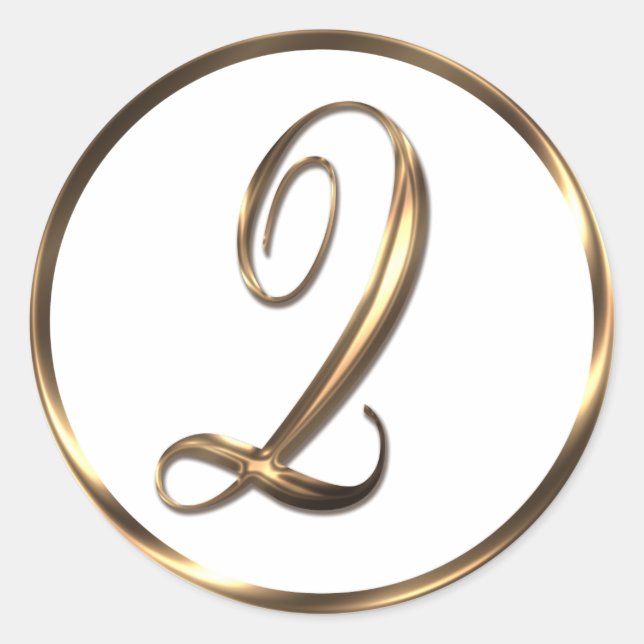 Adesivo Redondo Bronze do modelo Q Faux (Frente)