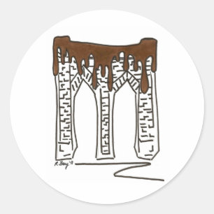 Adesivo Redondo Brooklyn Bridge NYC - Chocolate de Namorados Nova