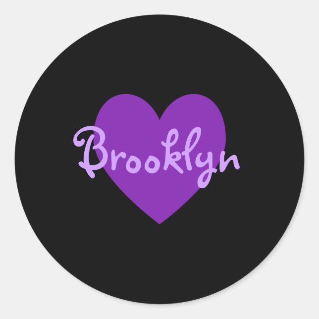 Adesivo Redondo Brooklyn em Roxo (Frente)