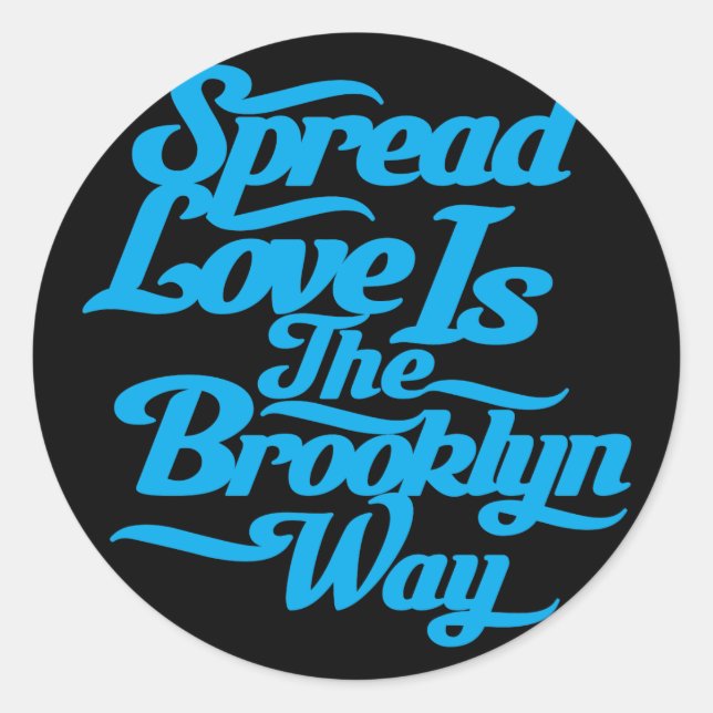 Adesivo Redondo Brooklyn Love Blue (Frente)