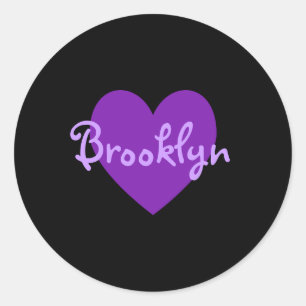 Adesivo Redondo Brooklyn no roxo