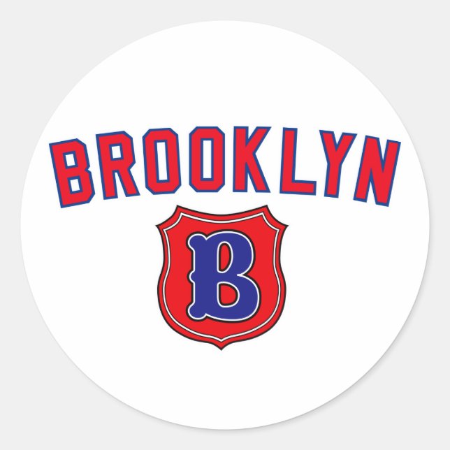 Adesivo Redondo Brooklyn Throwback (Frente)