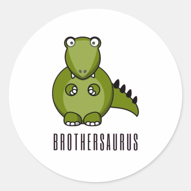 Adesivo Redondo Brothersaurus, Big Brother, Dinossauro, Big Brothe (Frente)