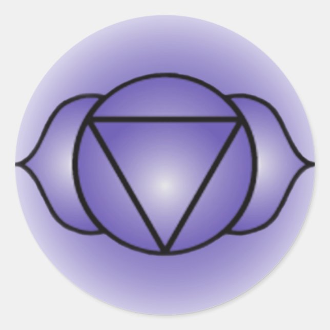 Adesivo Redondo Brow Chakra Stickers (Frente)