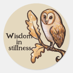 Adesivo Redondo Brown Barn Owl