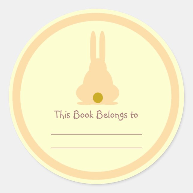 Adesivo Redondo Brown Bunny (Frente)