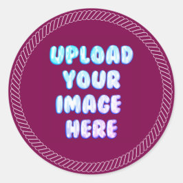 Adesivo Redondo Brown Classic Round Sticker with a Business Logo