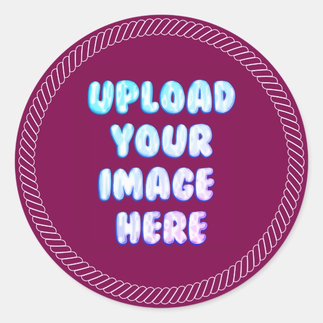 Adesivo Redondo Brown Classic Round Sticker with a Business Logo (Frente)