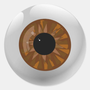 Adesivo Redondo Brown Eyeball