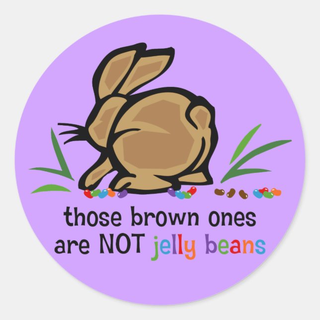 Adesivo Redondo Brown Jelly Beans (Frente)