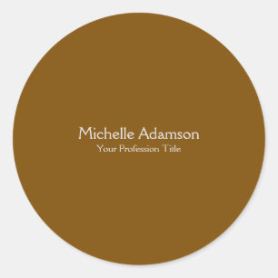Adesivo Redondo Brown Professional Plain Modern
