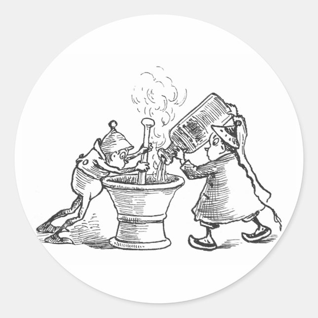 Adesivo Redondo Brownie Apothecaries (Frente)