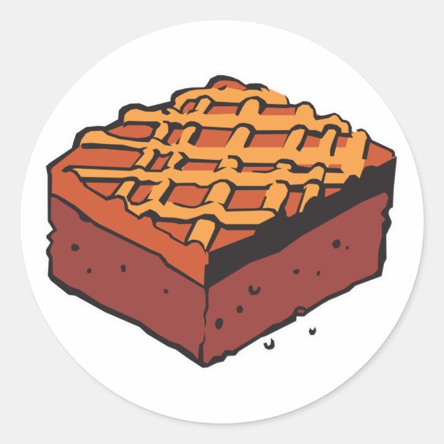 Adesivo Redondo brownie de chocolate (Frente)