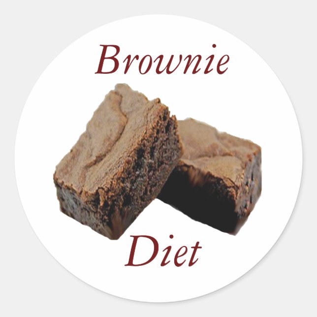 Adesivo Redondo Brownie Diet (Frente)