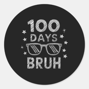 Adesivo Redondo Bruh 100 Dias De Escombros Escolares 100º Dia Da E