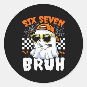 Adesivo Redondo Bruh 67 Dia das Bruxas Engraçado Seis Sete Meme Br