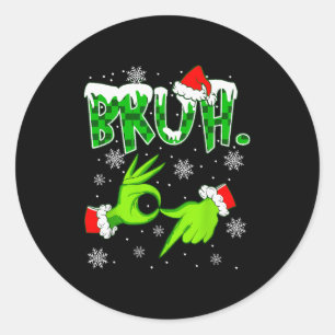 Adesivo Redondo Bruh 67 Seis Sete 6 7 Meme Natal Divertido Gen Z S