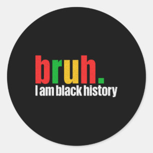 Adesivo Redondo Bruh é o Mês da História Negra Adolescentes Negros