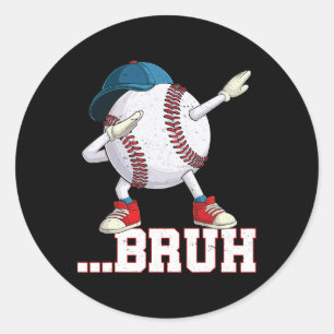Adesivo Redondo Bruh Funny Dabbing vende jogadores presentes garot
