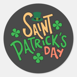 Adesivo Redondo Bruh St Patricks Day Boys Kids Saint Patricks Day 