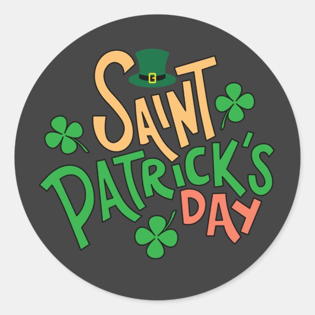 Adesivo Redondo Bruh St Patricks Day Boys Kids Saint Patricks Day  (Frente)