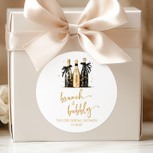 Brunch e Bubbly Champagne Gold Bridal Shower