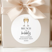 Brunch e Bubbly Favor de Brunch de Festa de Noivad
