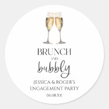 Brunch e Bubbly Favor de Brunch de Noivado