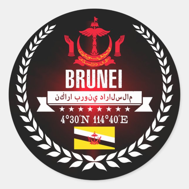 Adesivo Redondo Brunei (Frente)