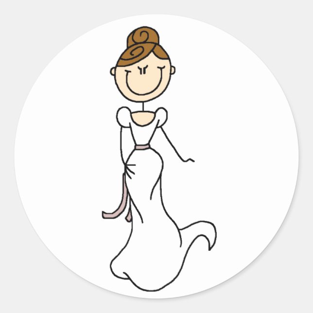 Adesivo Redondo Brunette Bride Sticker (Frente)