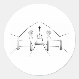 Adesivo Redondo BrushAVC Church Aisle