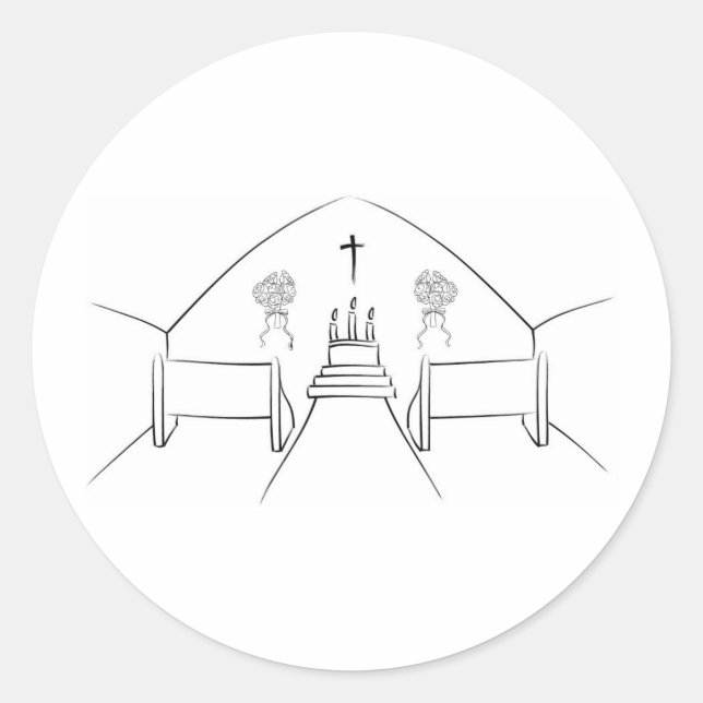 Adesivo Redondo BrushAVC Church Aisle (Frente)