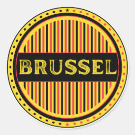 Adesivo Redondo Brussel City Pride Emblem – Belgian Identity